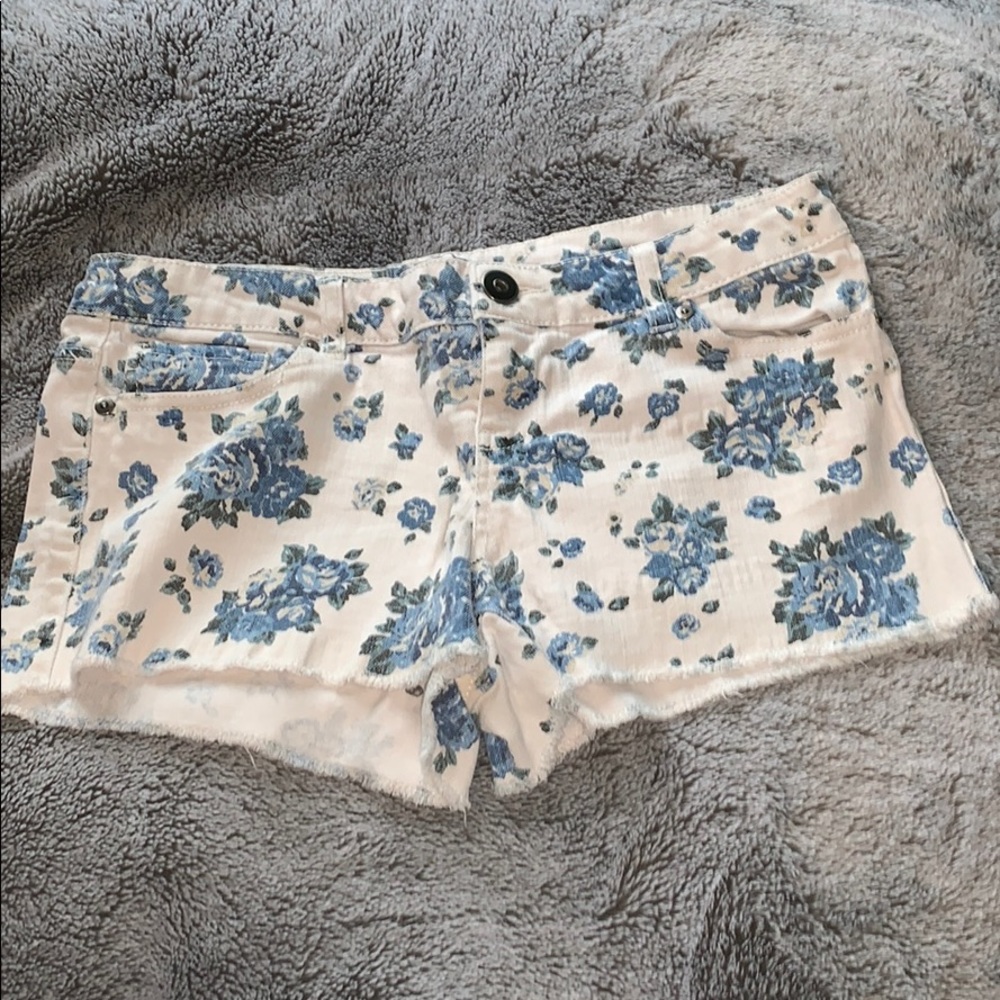 Floral Jean Shorts